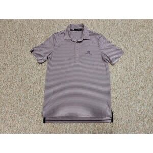 RLX Ralph Lauren Polo Shirt Mens Medium Striped Glade Springs Golf Performance